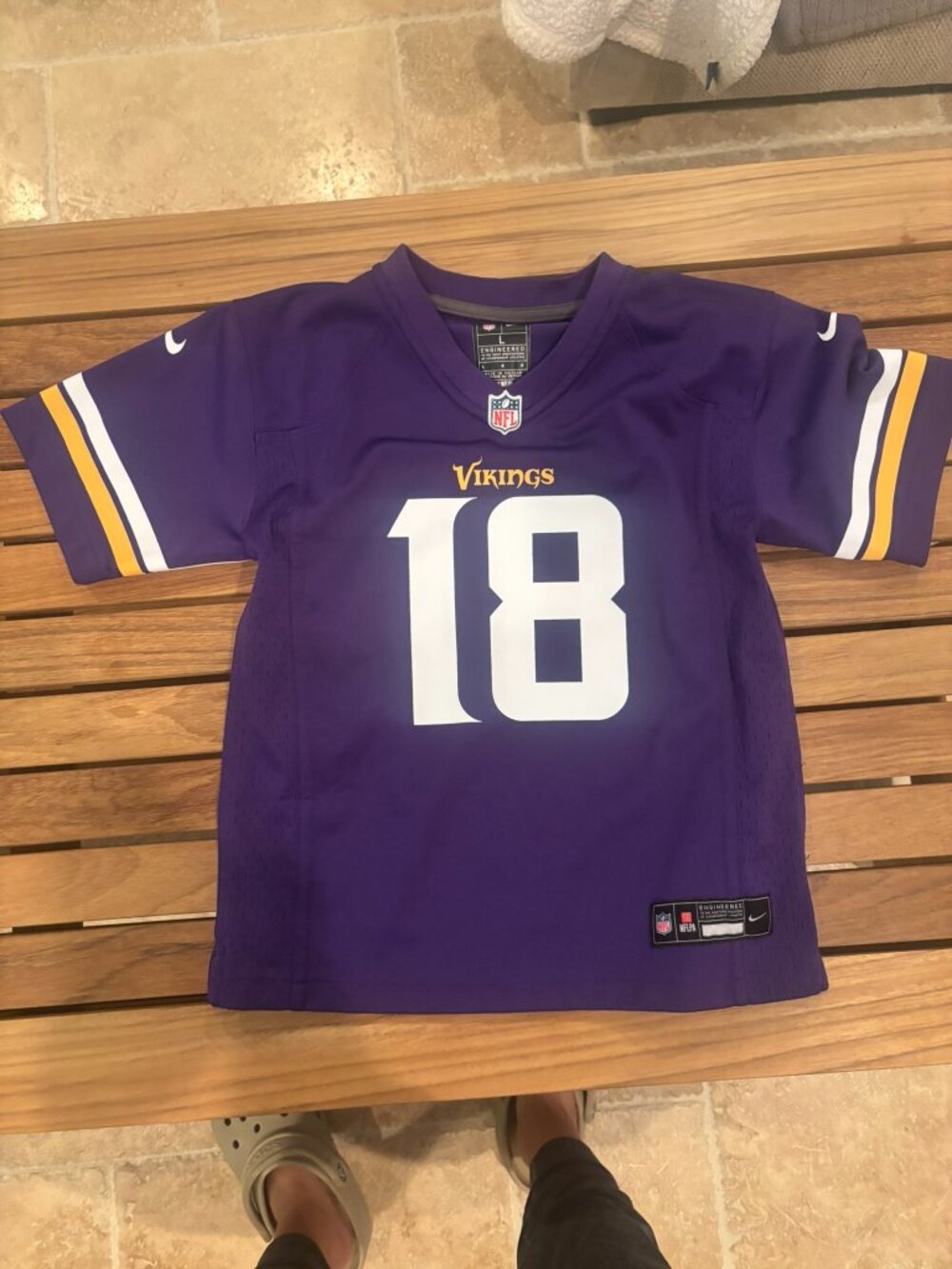 Great Condition - Minnesota Vikings Justin Jefferson Kids Large #18